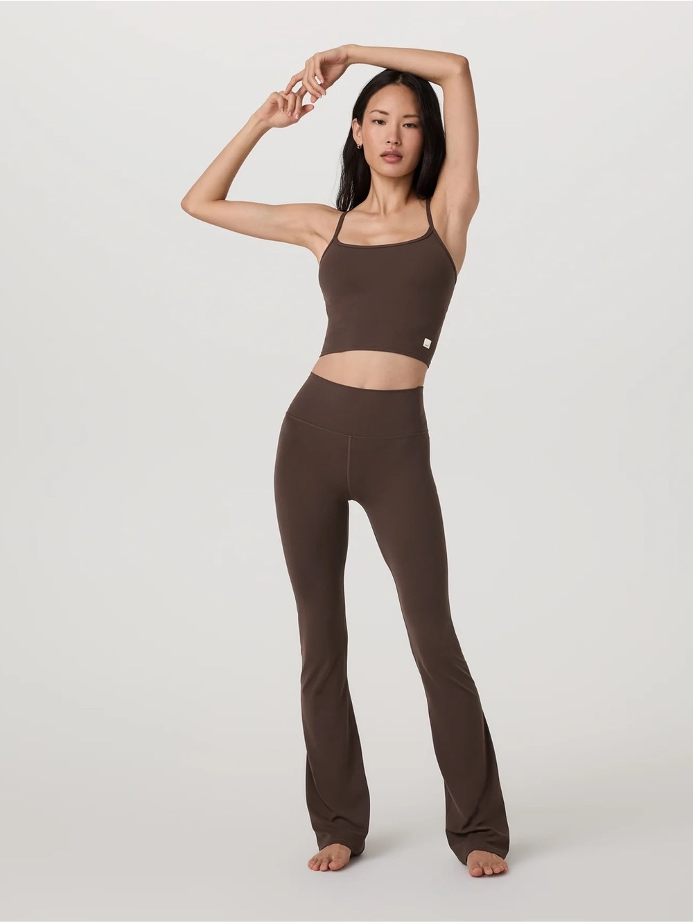 Vuori All The Feels Support Tank 2.0 in Java Brown Size Medium - Picture 2 of 5